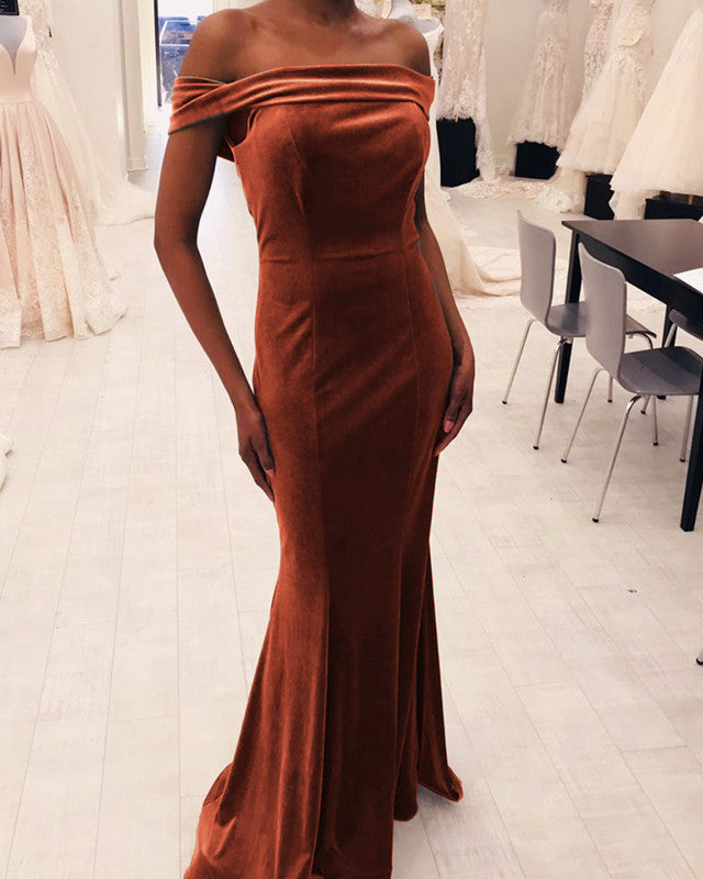 velvet rust dress