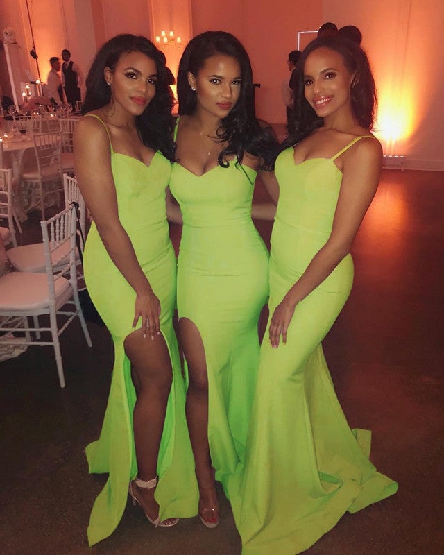 light green bridesmaid dresses