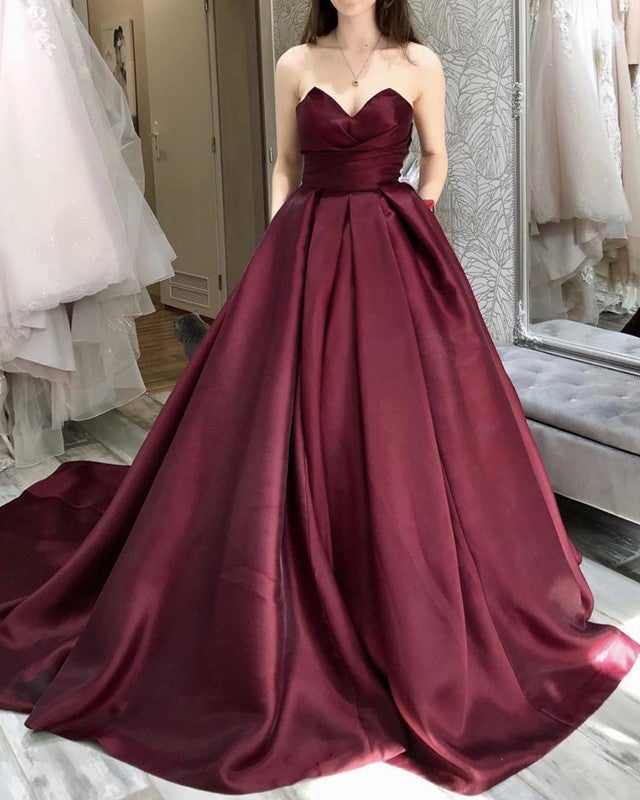 Stunning Strapless Ball Gown Dresses With Pockets – alinanova