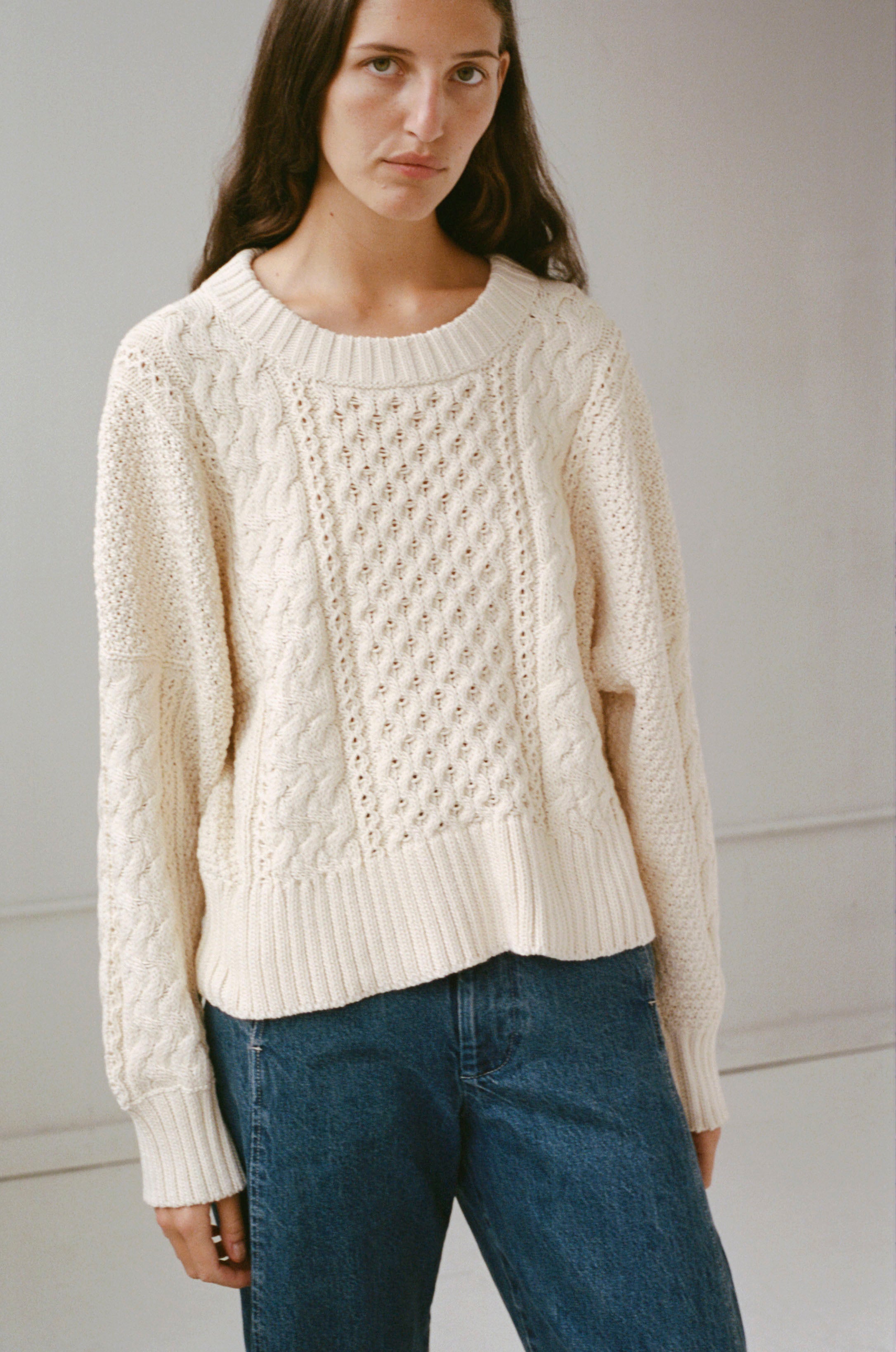 Thumbnail image of Fisherman Sweater in Natural