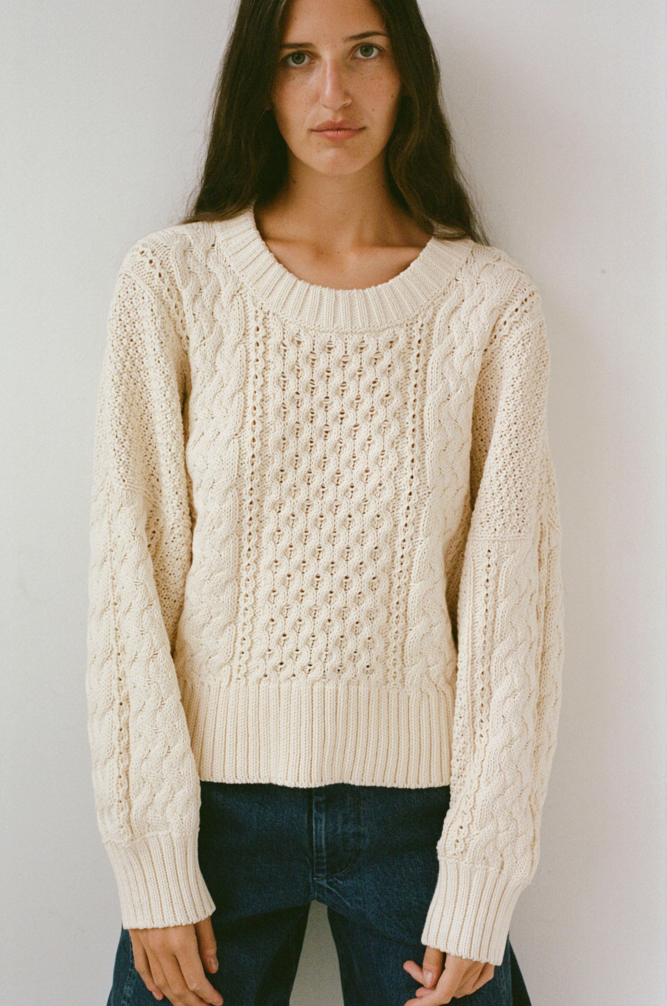 Shaina Mote | Fisherman Sweater in Natural