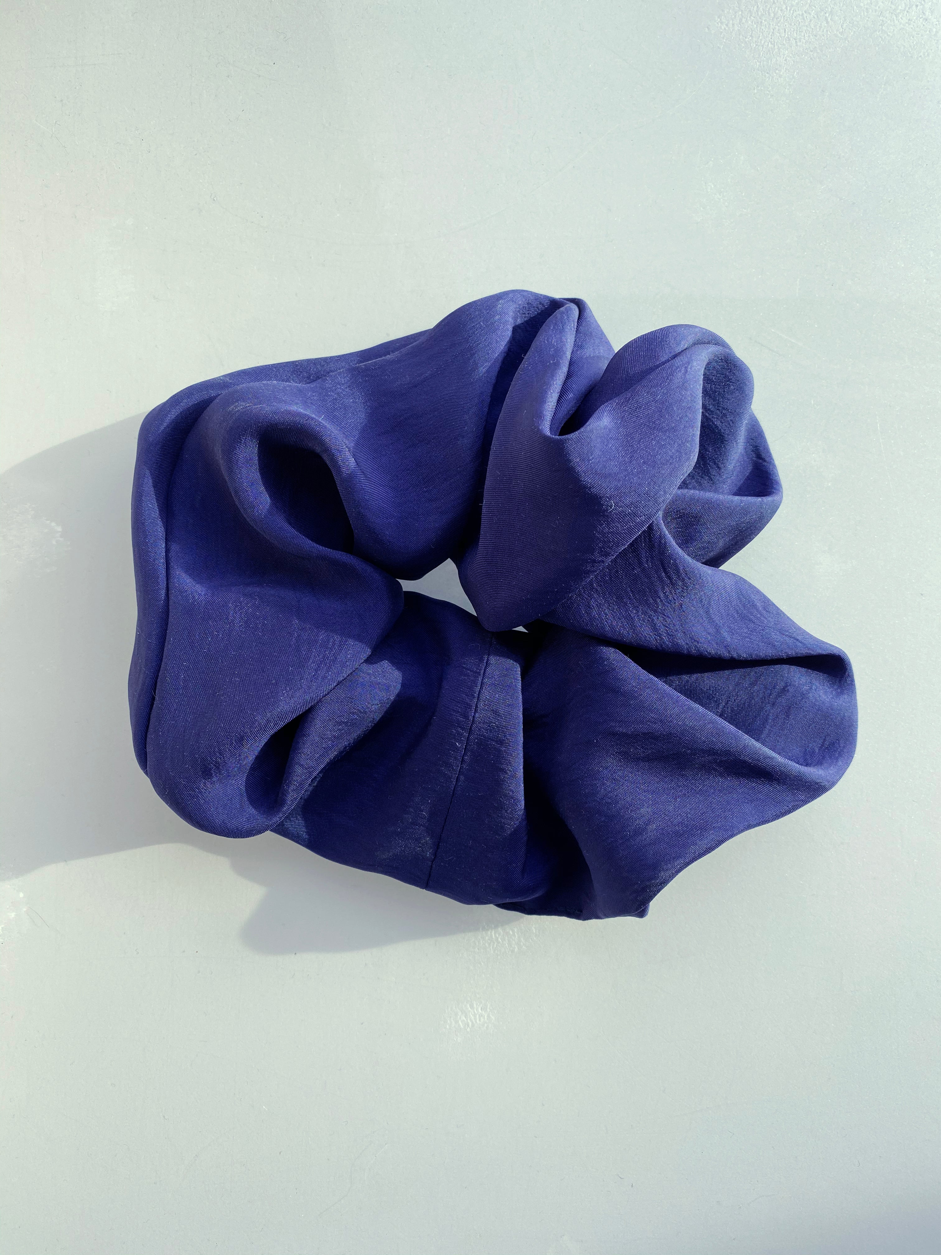 Fiori Scrunchie in Eggplant Viscose