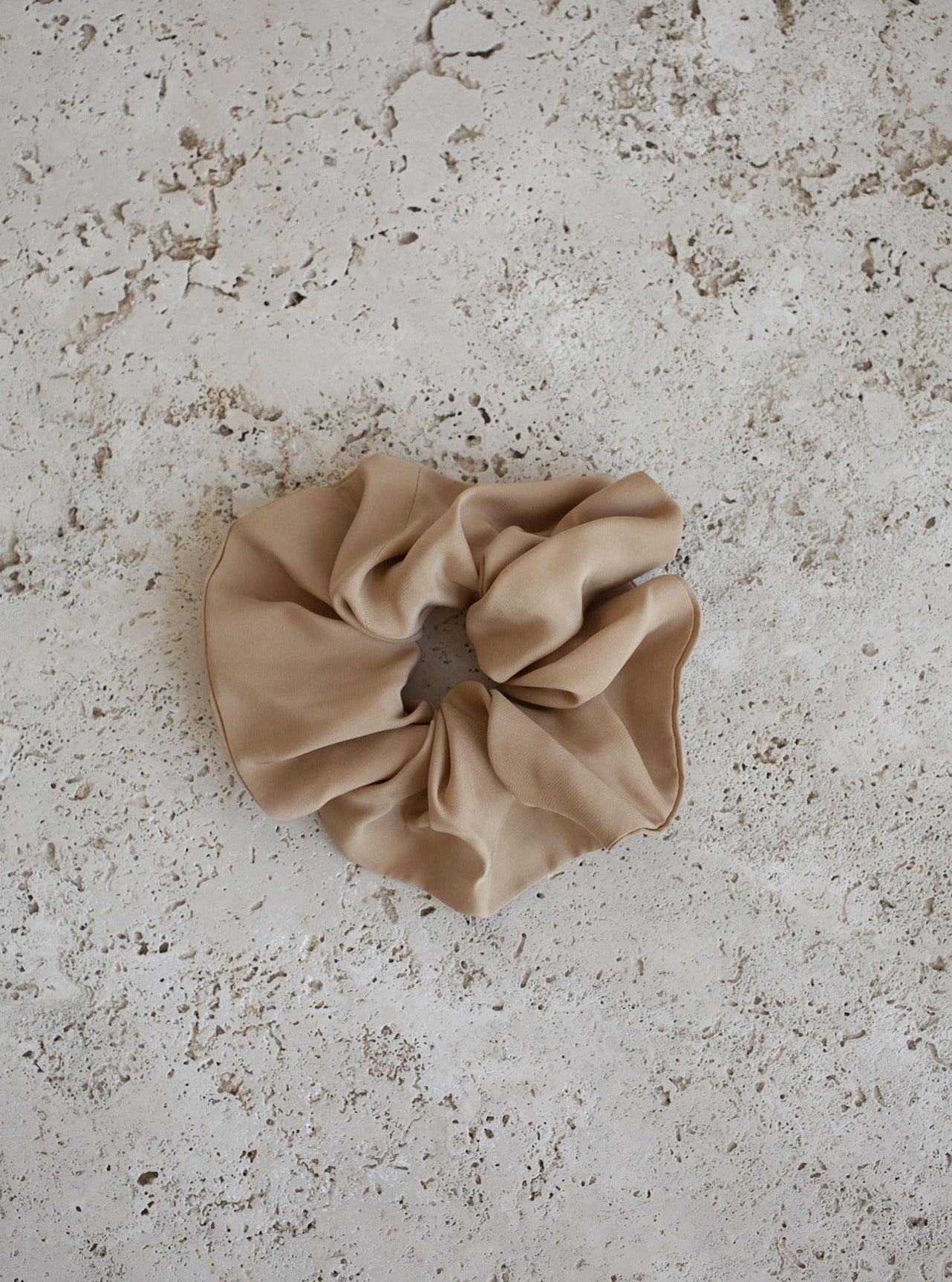 Fiori Scrunchie in Sand Silk