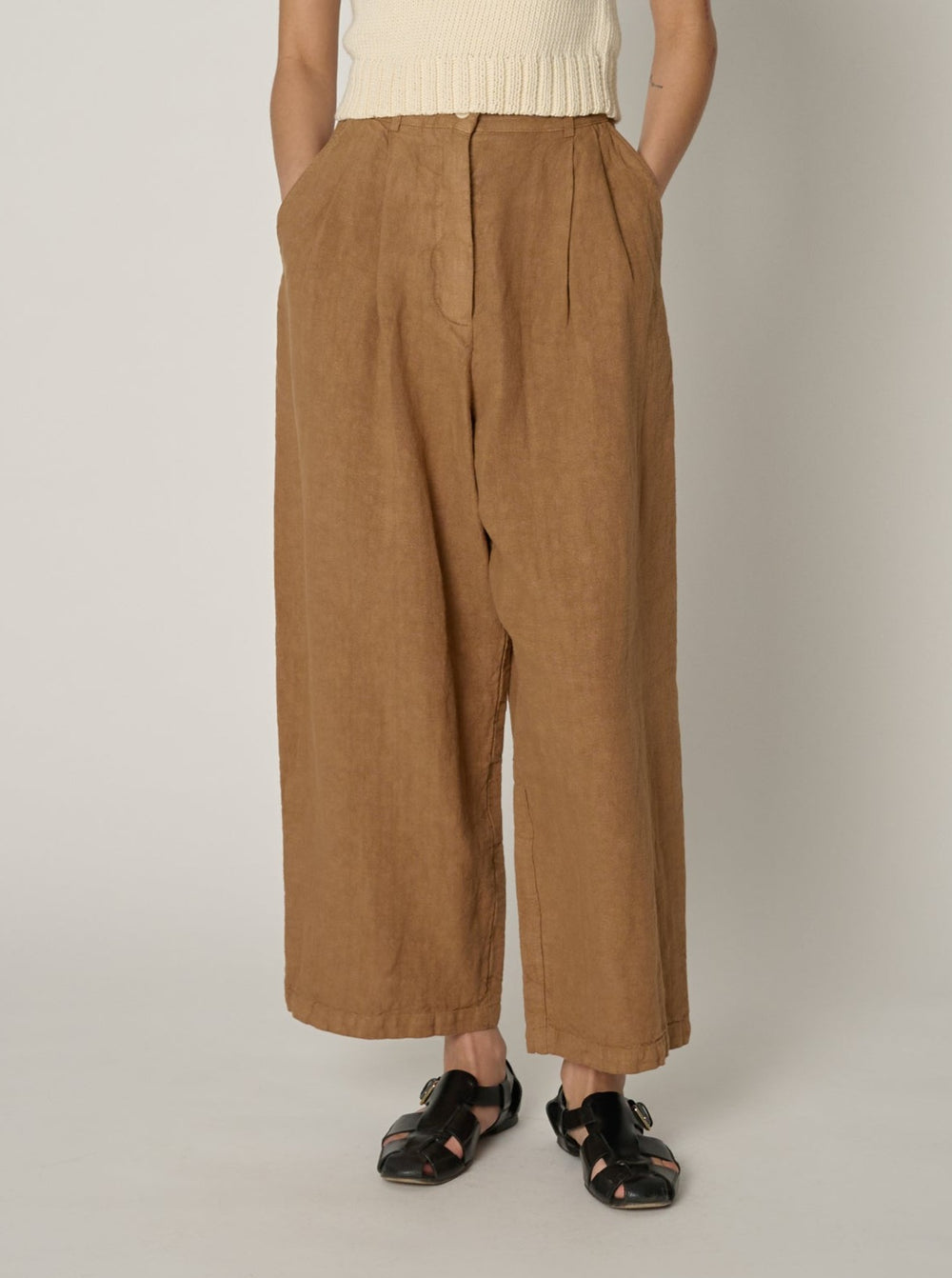 Boy Trouser Linen in Tobacco