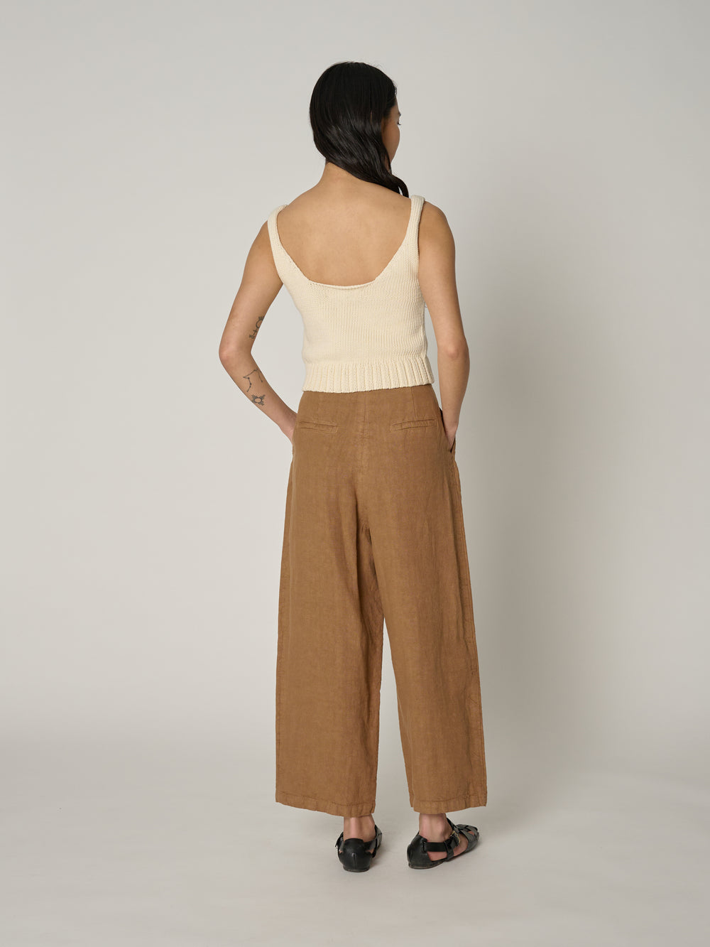 Boy Trouser Linen in Tobacco