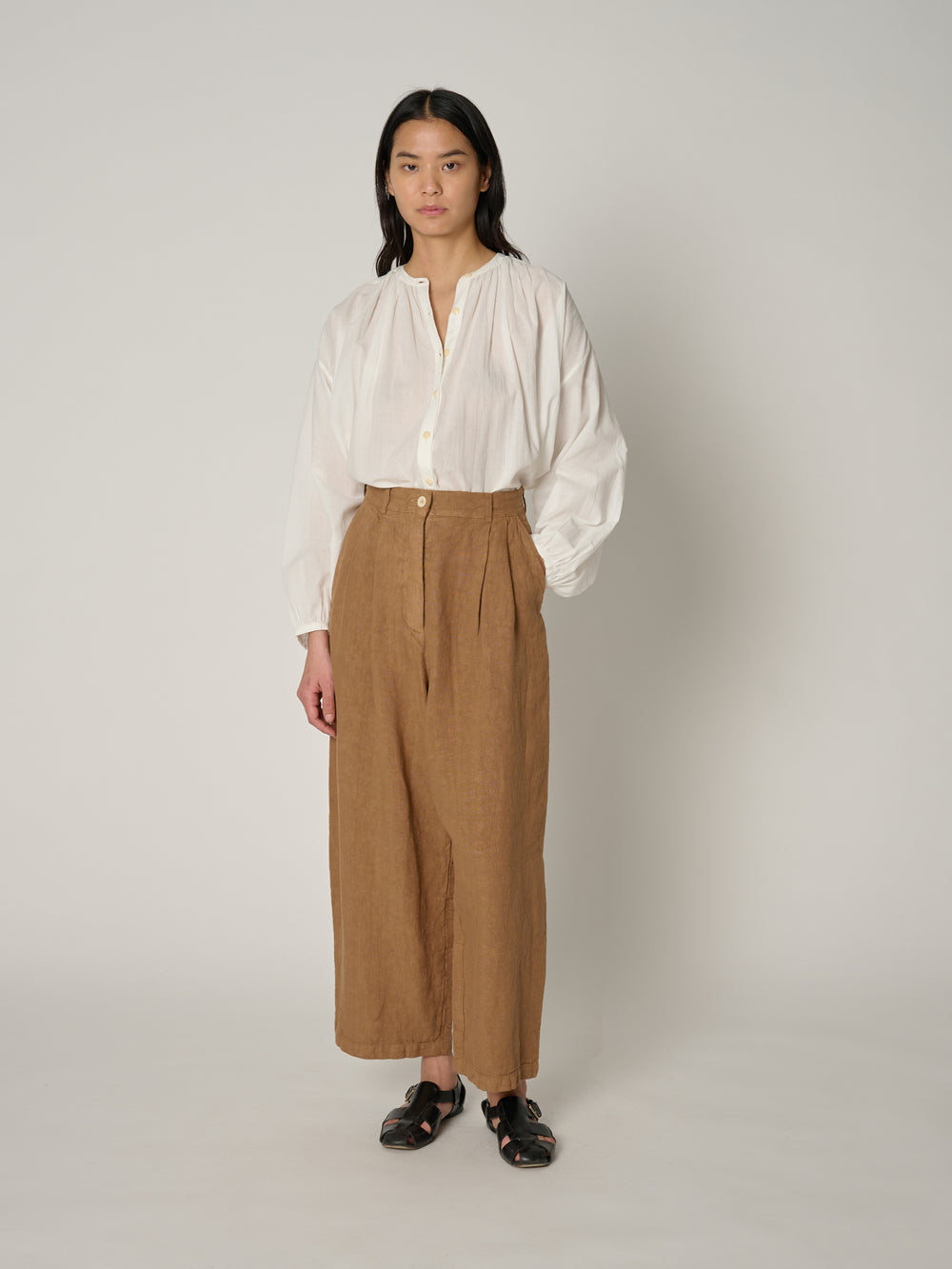 Boy Trouser Linen in Tobacco