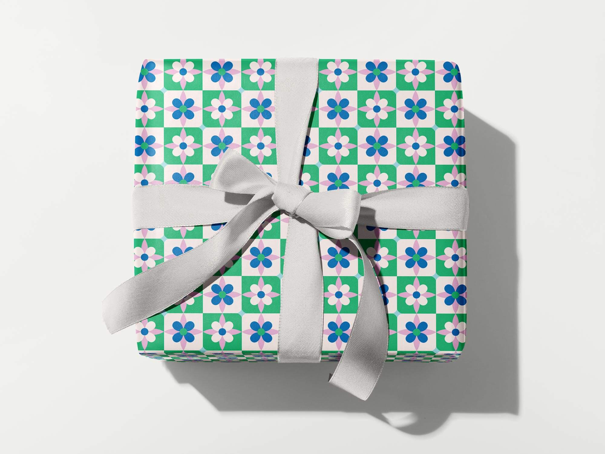 Flower Tiles Wrapping Paper