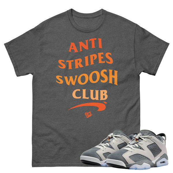 Shirts and clothing to match the Air Jordan 6 PSG low Cement Grey release