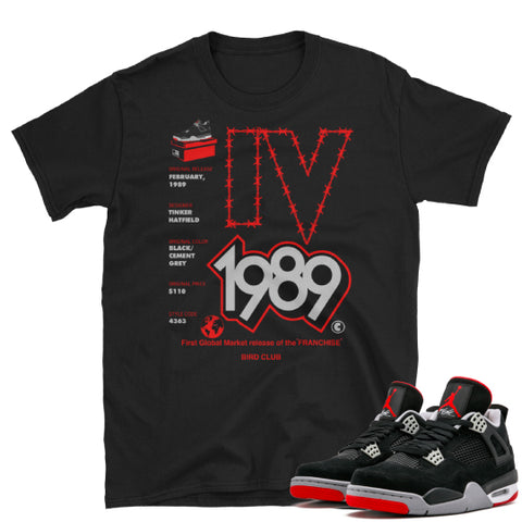 Jordan 4 Bred sneaker Tees