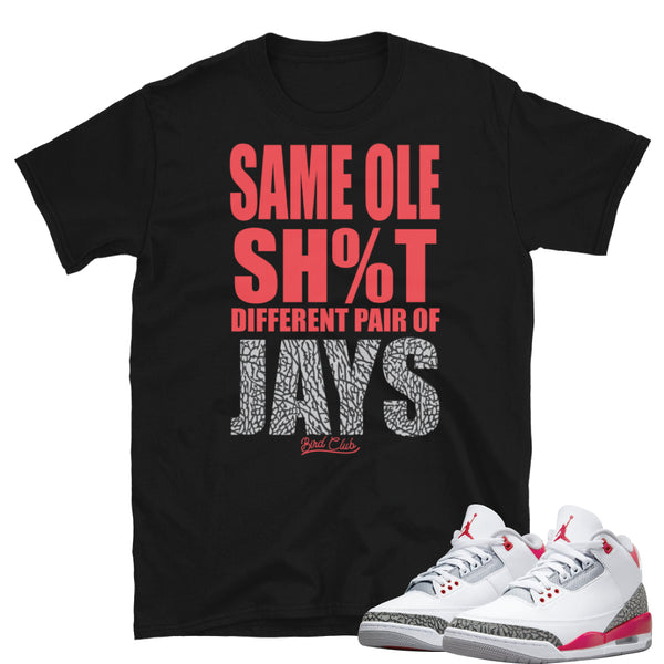 Retro 3 Fire red shirt to match