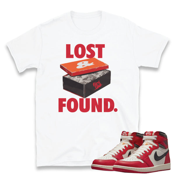 Retro 1 Lost and Found shirt to match Jordan sneakers