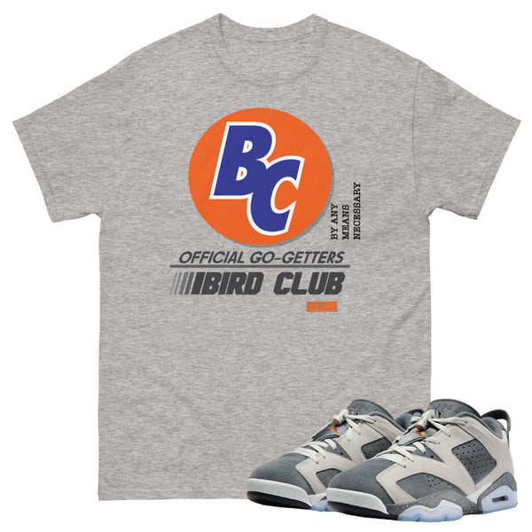 Shirts and clothing to match the Air Jordan 6 PSG low Cement Grey release