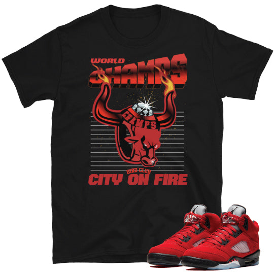 Raging Bull Jordan 5 shirts to match