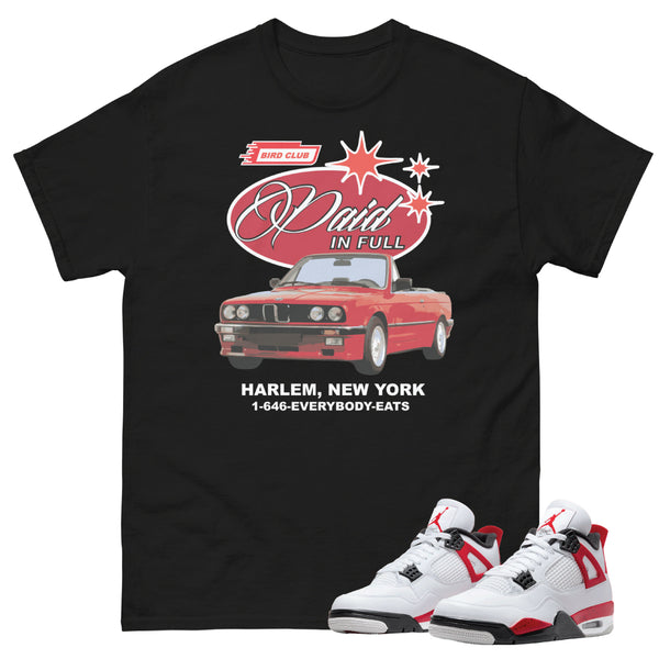 retro 4 red cement shirts to match