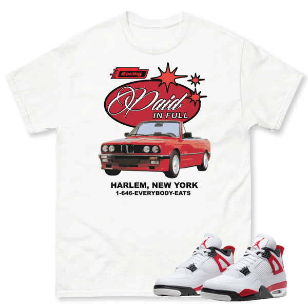 Air Jordan 4 shirts to match the red cement retro 4's