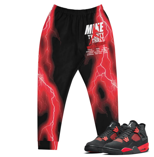 Red thunder Air Jordan 4 Matching apparel