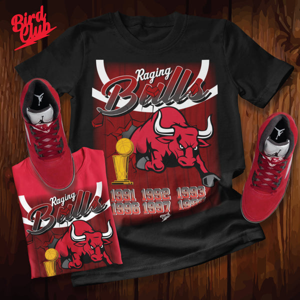 Retro 5 Raging Bull Shirt to match