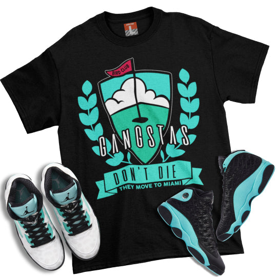Shirts to match Air Jordan 13 Island Green sneakers
