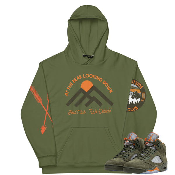 Retro 5 Olive hoodie to match