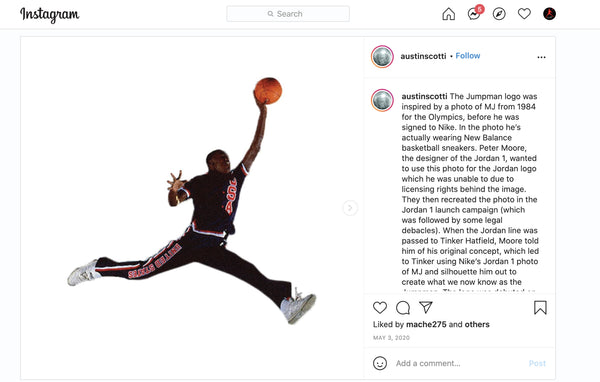 Air Jordan Sneaker shirts and how New Balance inspired the Jumpman Logo