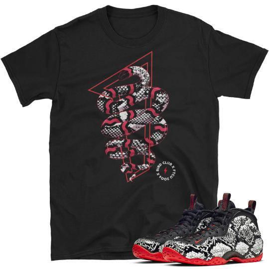 Snakeskin discount foamposite shirts