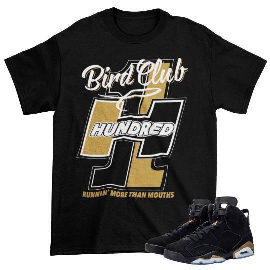 black gold and white jordan shirt