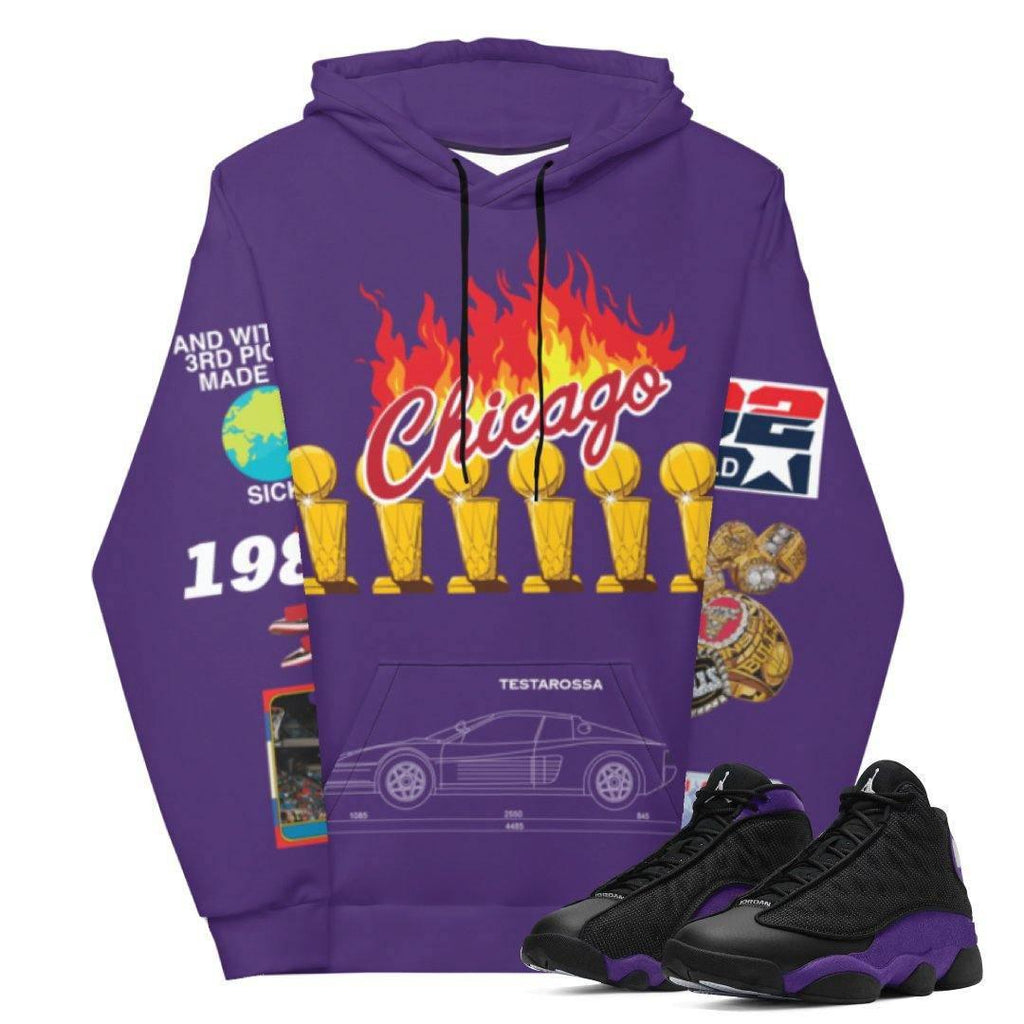 jordan 13 court purple shirt