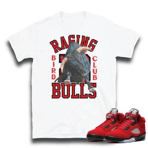 retro 5 raging bull shirt