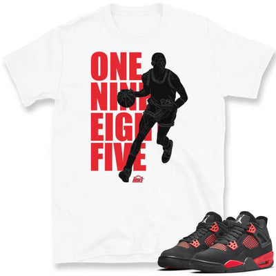 jordan 4 red thunder shirt