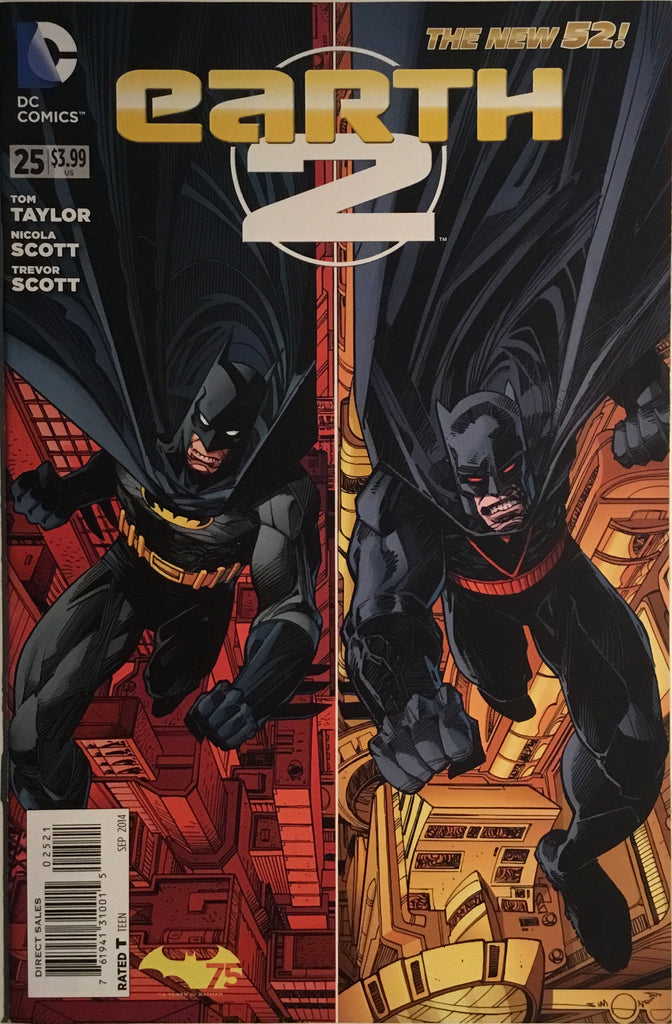 EARTH 2 #25 (THE NEW 52) BATMAN 75TH ANNIVERSARY VARIANT COVER – Comics 'R'  Us