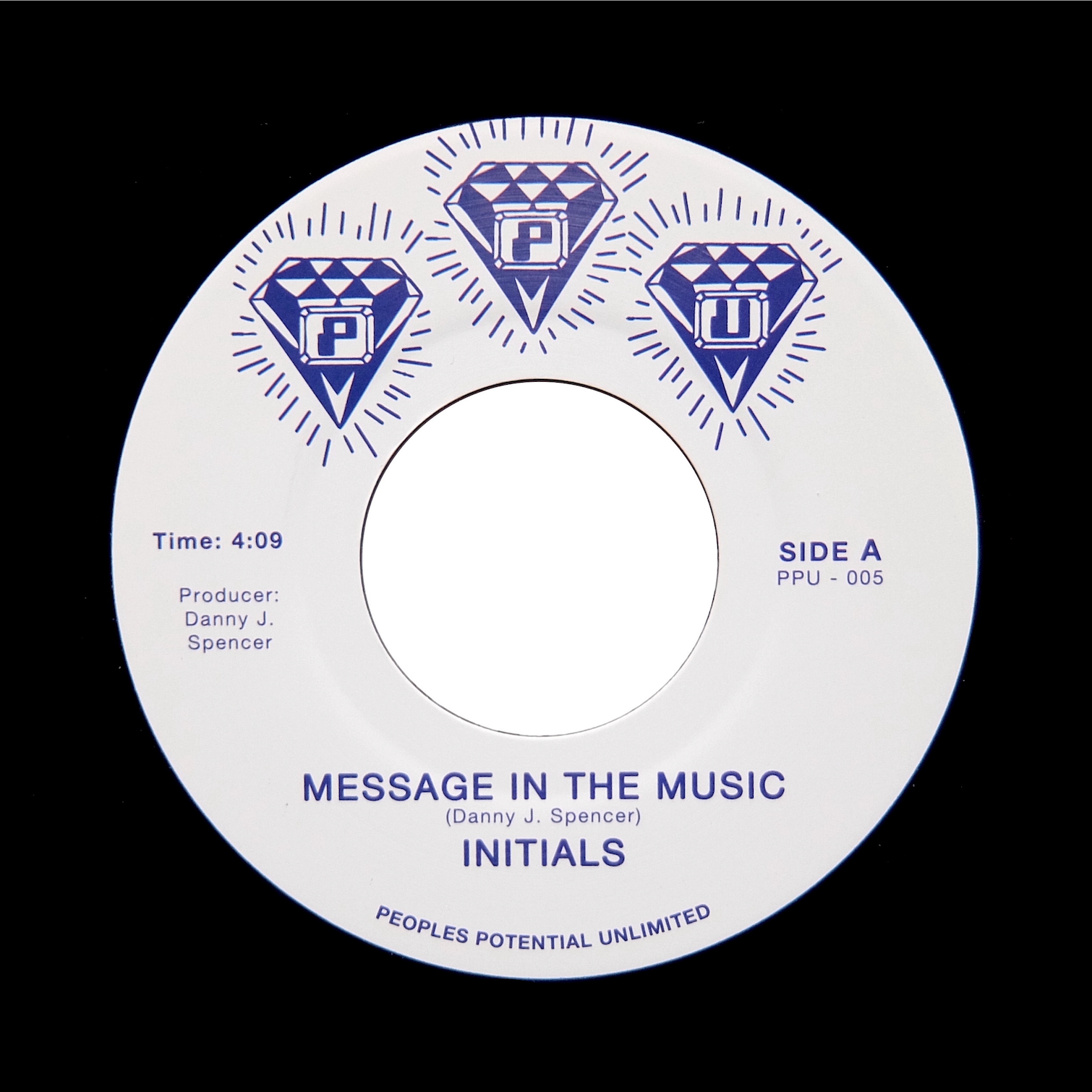 INITIALS "Message In The Music" PPU MODERN SOUL BOOGIE REISSUE 7"