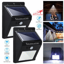 Load image into Gallery viewer, Waterproof 20 LED Solar Motion Sensor Wall Light
