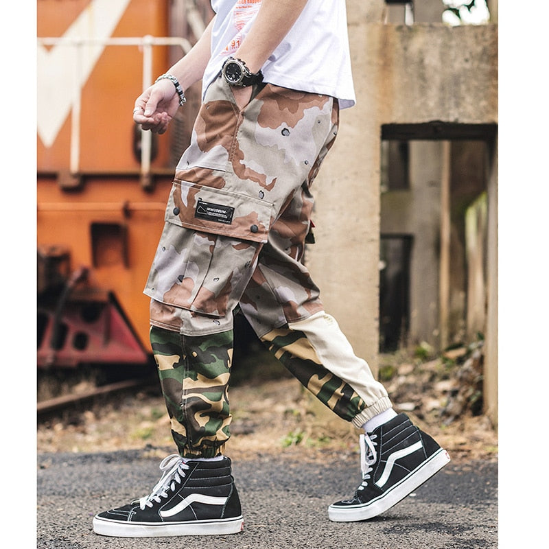 colored camo joggers