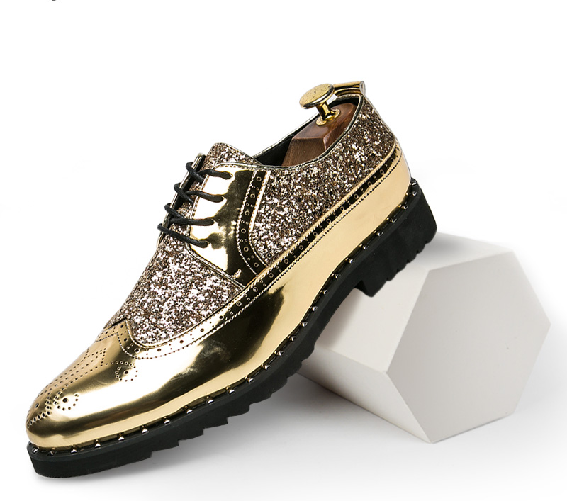 golden glitter shoes