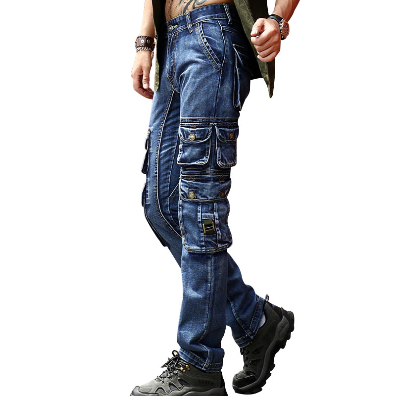 multi pocket jeans pants