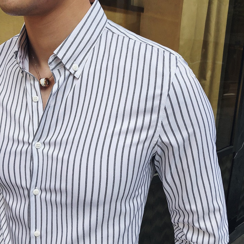 pinstripe mens shirt