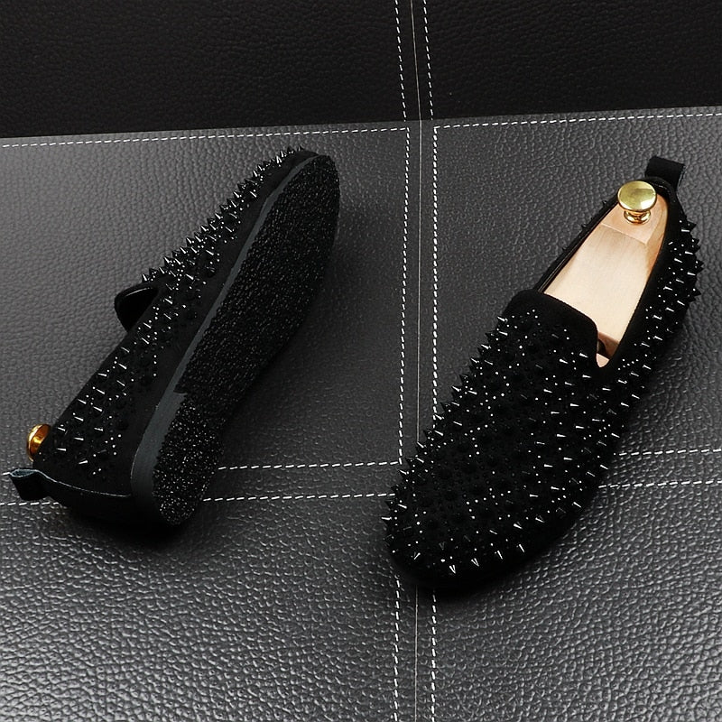 spiky black shoes