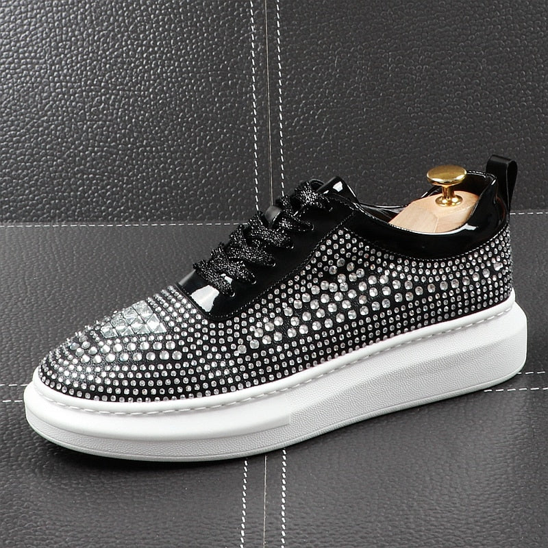 luxury crystal design sneakers