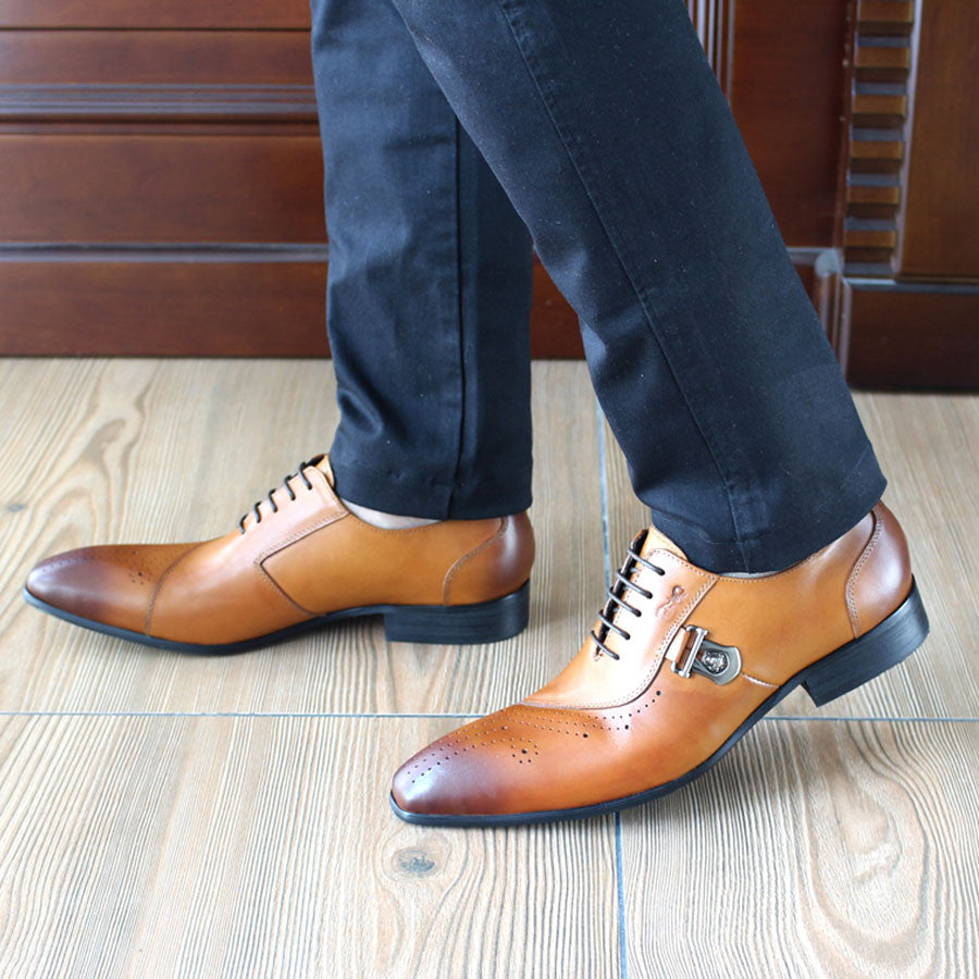 mens shoes with side buckle