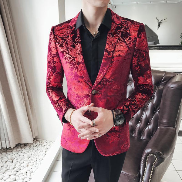 mens red blazer