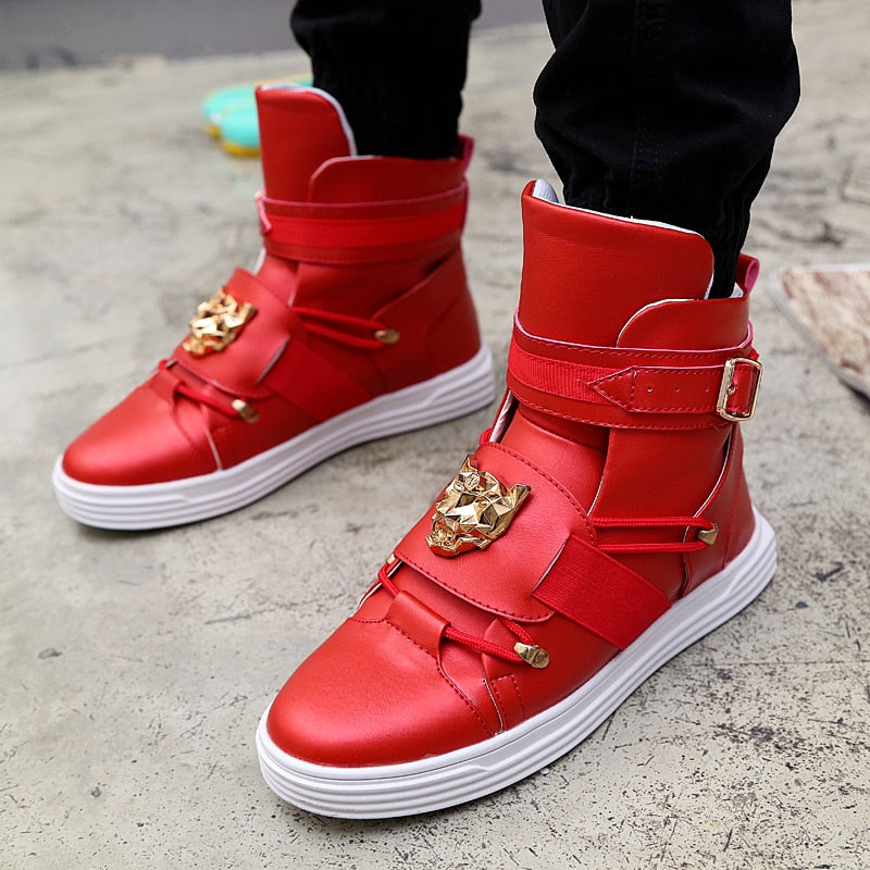 mens high top red sneakers