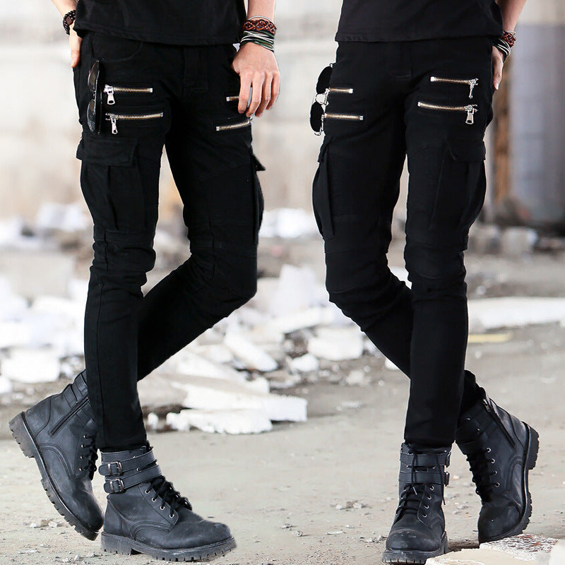 skinny jeans biker