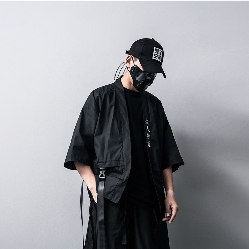 Harajuku Open Stitch Thin Streetwear Style Men Outer – FanFreakz
