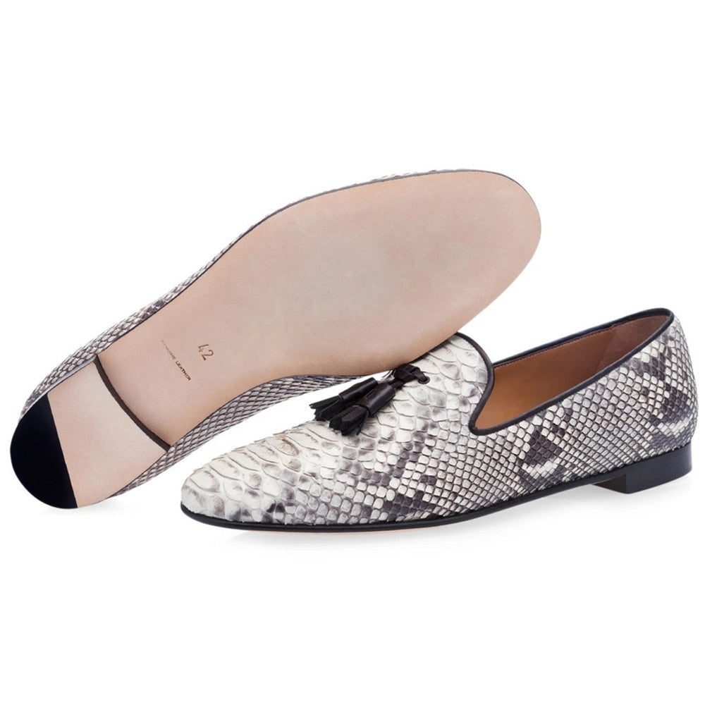 men's snakeskin loafers