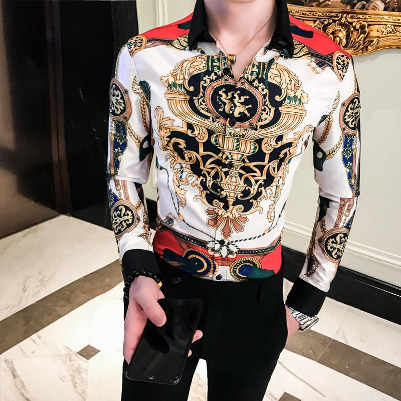 baroque style shirt mens