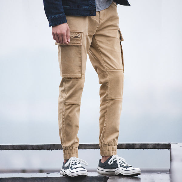 cotton twill cargo joggers