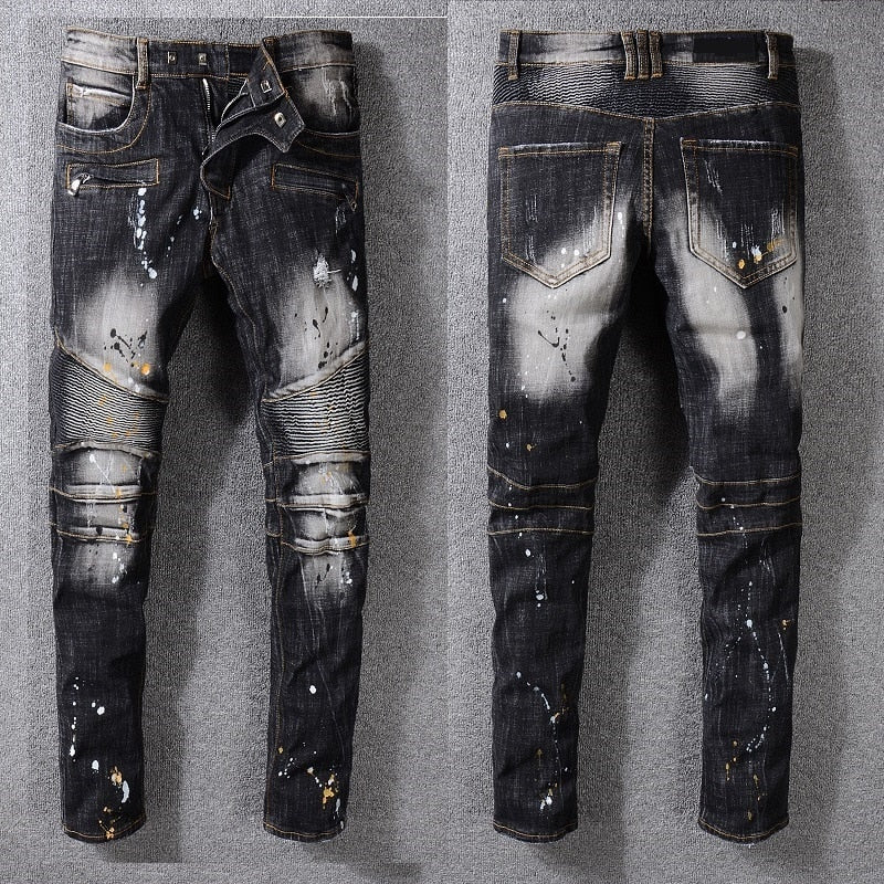 denim moto jeans