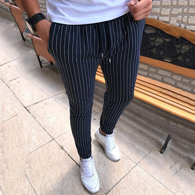 mens pants with stripe