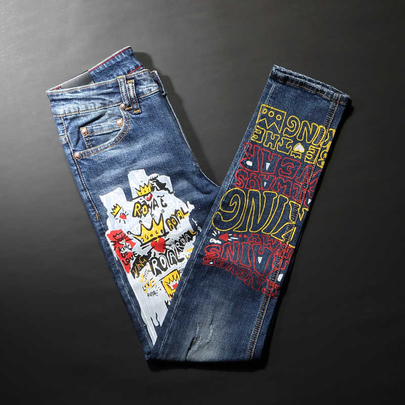 Punk Embroidery Decorated Ripped Jeans – FanFreakz