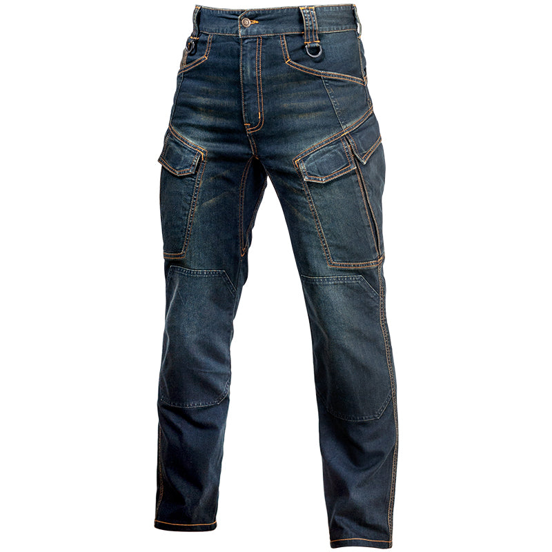 Elastic Waist Men Classic Blue Cargo Jeans – FanFreakz